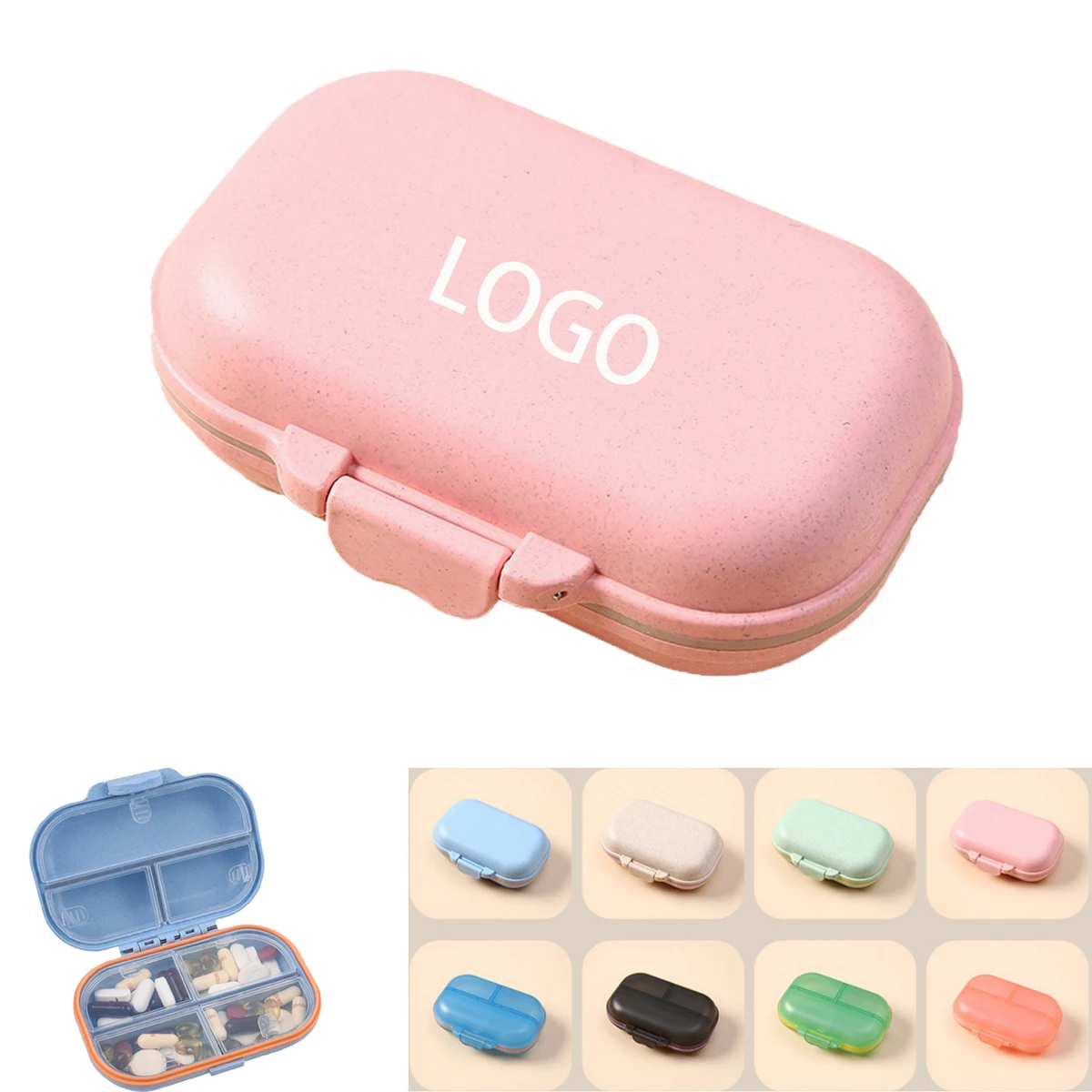 7-Section Portable Pill Organizer 1