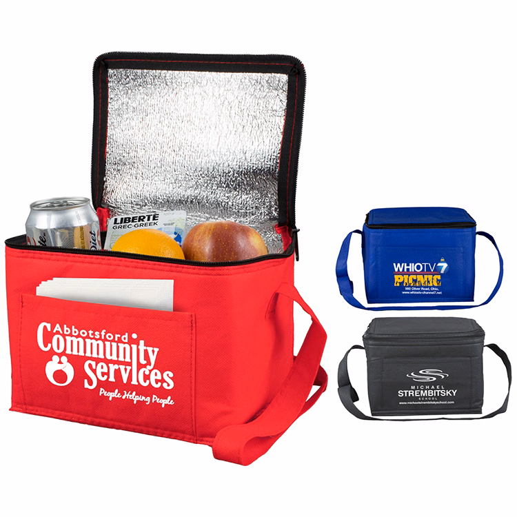 8" W x 6" D x 6" H - "Cool-It" Non-Woven Insulated Cooler Bag