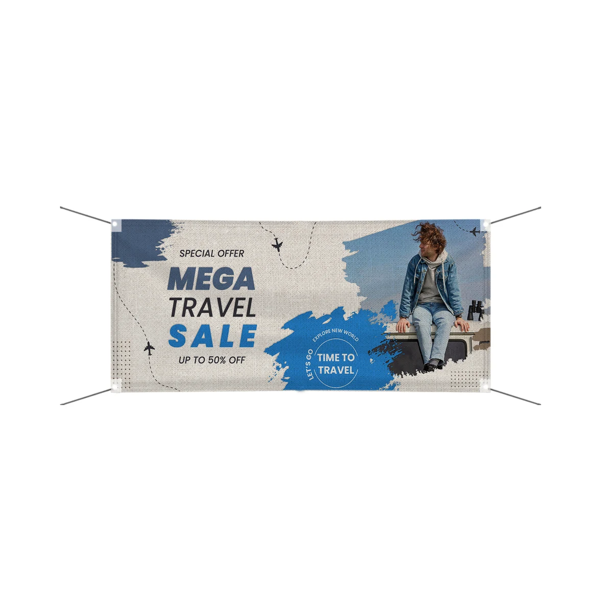 Canvas Banners with Ultra-Strong Adhesive Tabs (1 Ft x 1 Ft) 1
