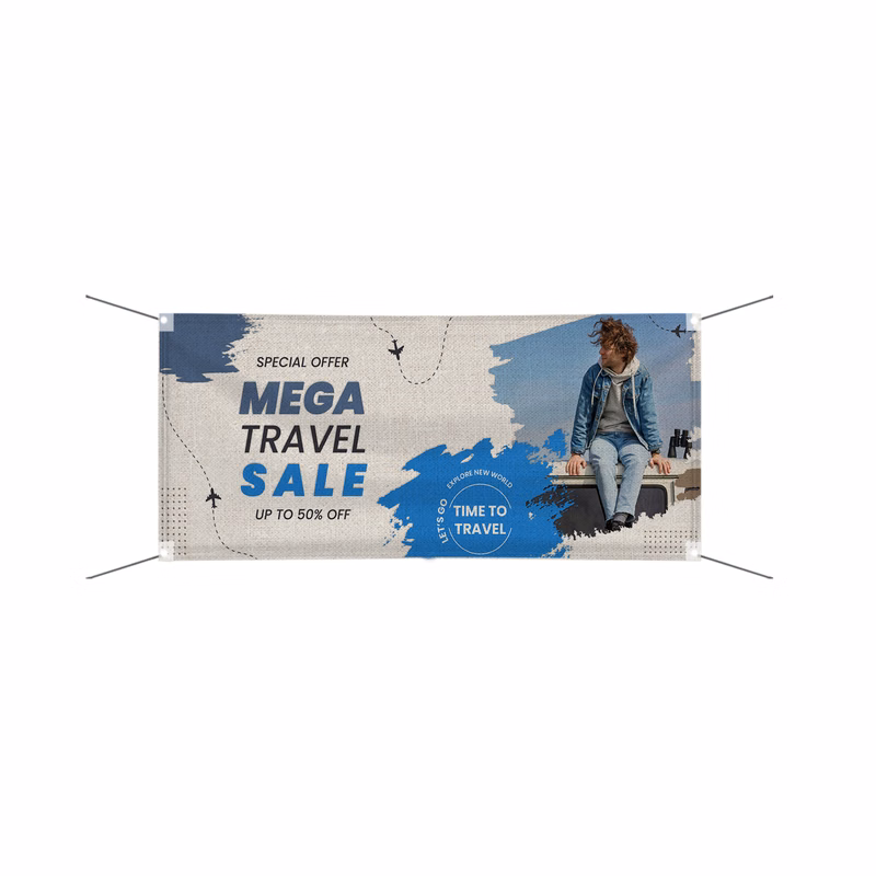 Canvas Banners with Ultra-Strong Adhesive Tabs (1 Ft x 1 Ft)