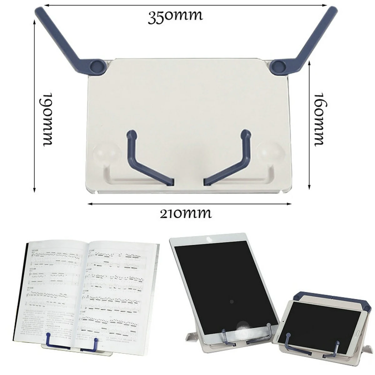 Portable Book Stand Reading Bookshelf Music Rack 1