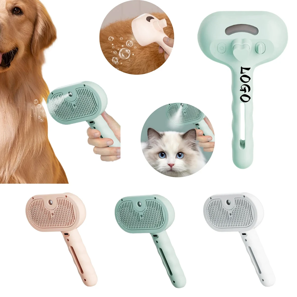 Rechargeable Pet Automatic Spray Styling Comb 1