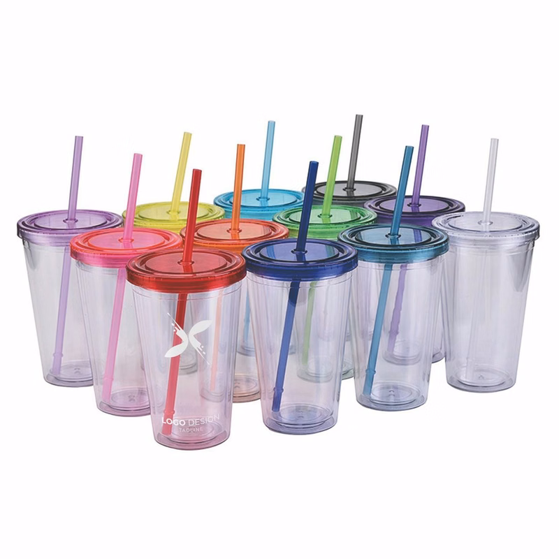 Double Wall Tumbler 16Oz with Reusable Straw Gifts For Party Favors, Birthday, School, Office