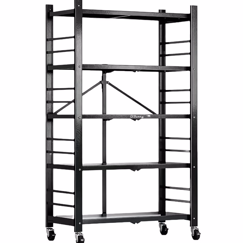 No Assembly Foldable 5 Tier Metal Shelf