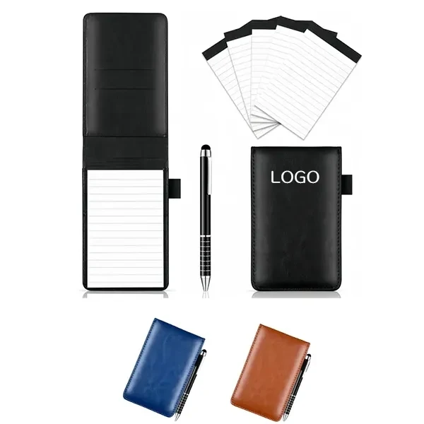 PU Leather Notepad Holder with Pen 1