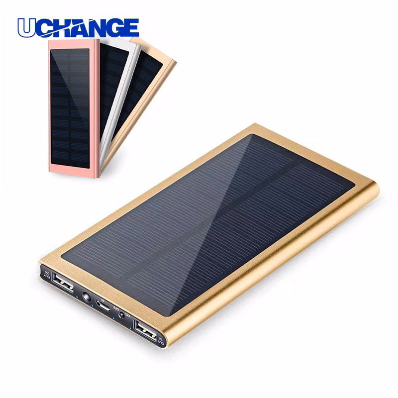 6000mAh Dual USB Solar Power Bank with Flashlight