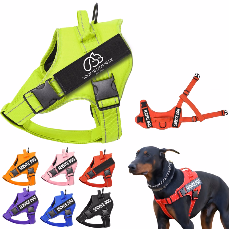 Pet Harness Reflective Adjustable Service Dog Vest