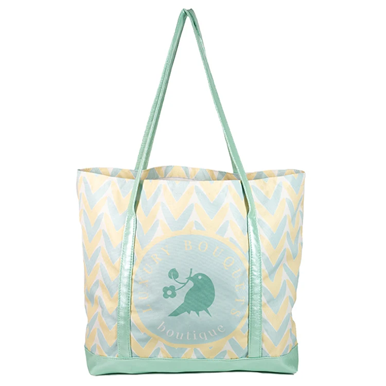 Large Wide Bottom Full Wrap Bottom Reinforcement Tote (15.5"H x 22"W x 6"D), custom tote bag with logo imprint 1