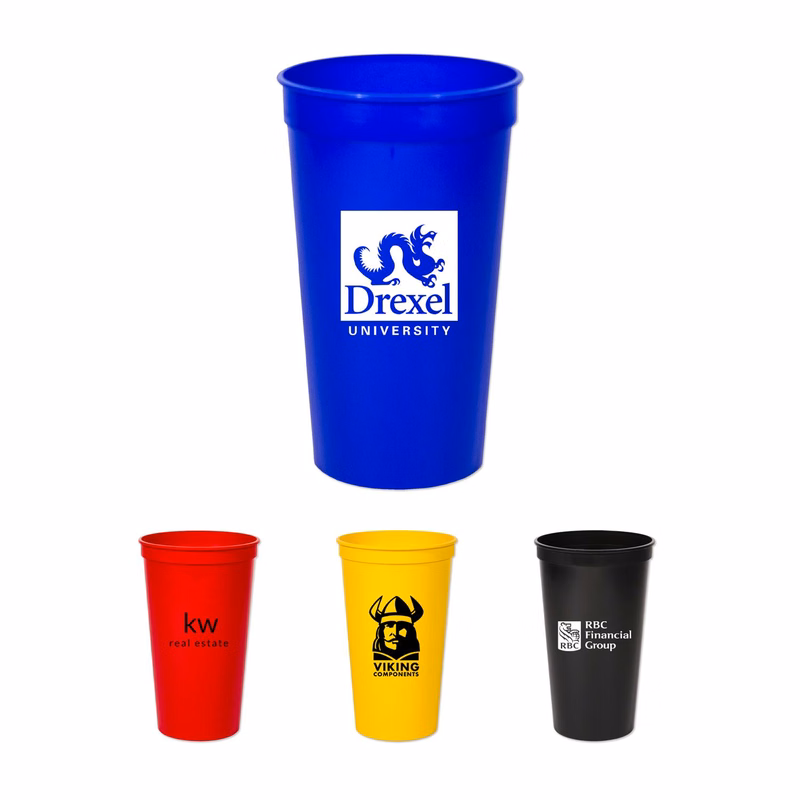 32 Oz Smooth Colored Stadium Cup