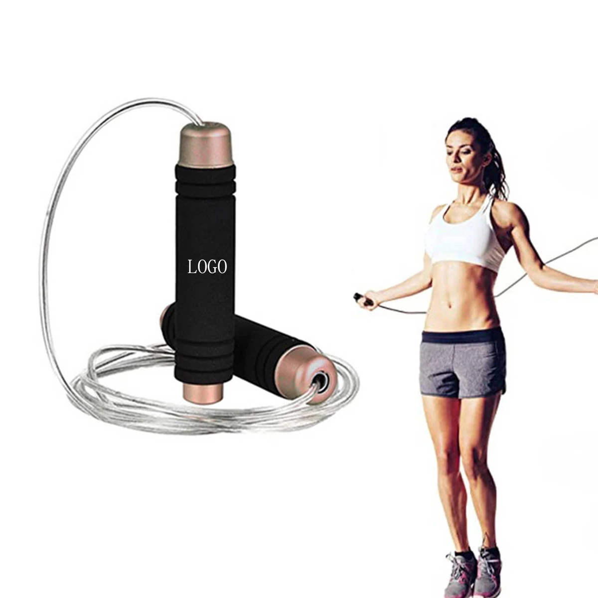 Fitness Jumping Ropes, custom sports ball with logo imprint 1