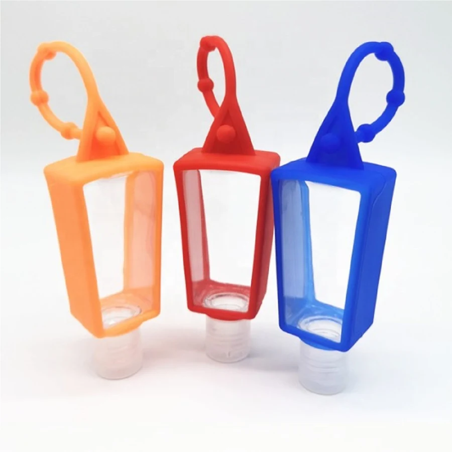 Hand Sanitizer PET Bottle with Silicone Holder - Style 2 1