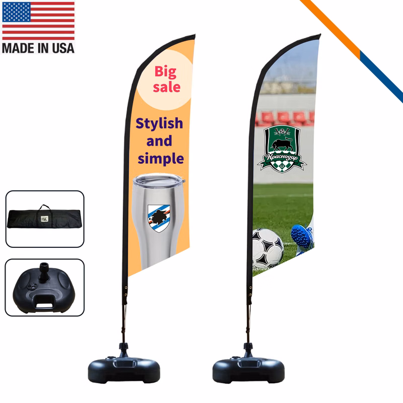 9' Petunia Single-Sided Angle Flag