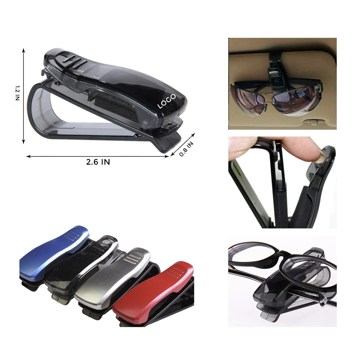 MOQ 10 PCS Car-mounted Eyeglass Clip 1