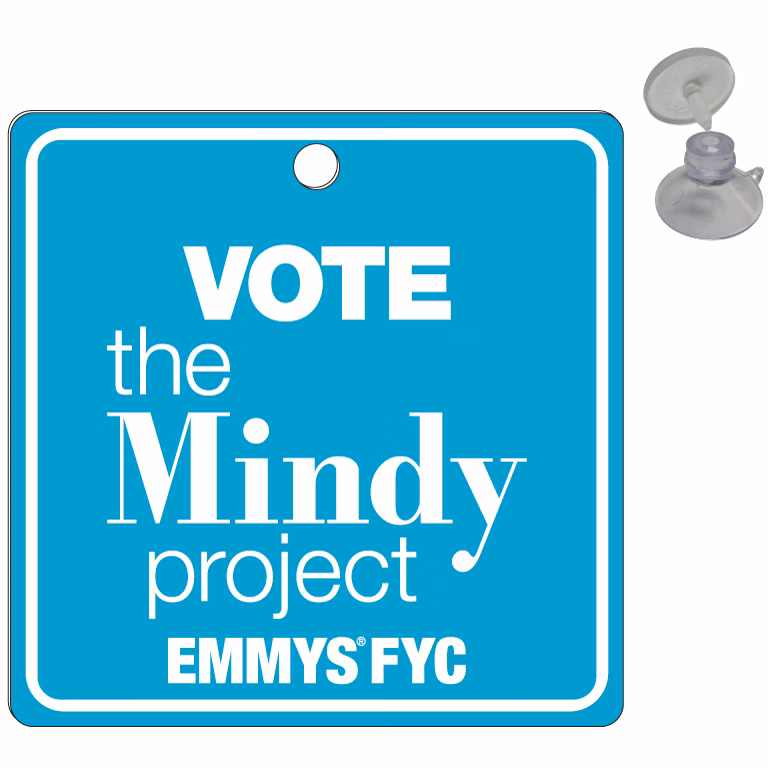 Baby on Board Sign .040 White Styrene Custom shape (24 sq/in) printed, 7/8" dia. suction cup in bulk