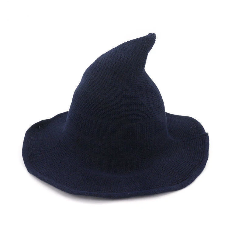 Knitted Wool Hat With Large Brim 1