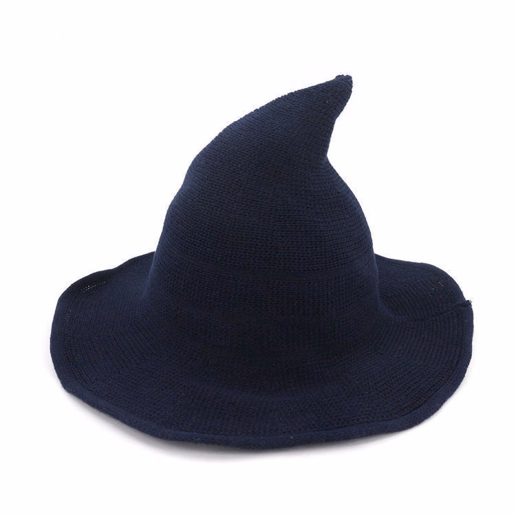 Knitted Wool Hat With Large Brim
