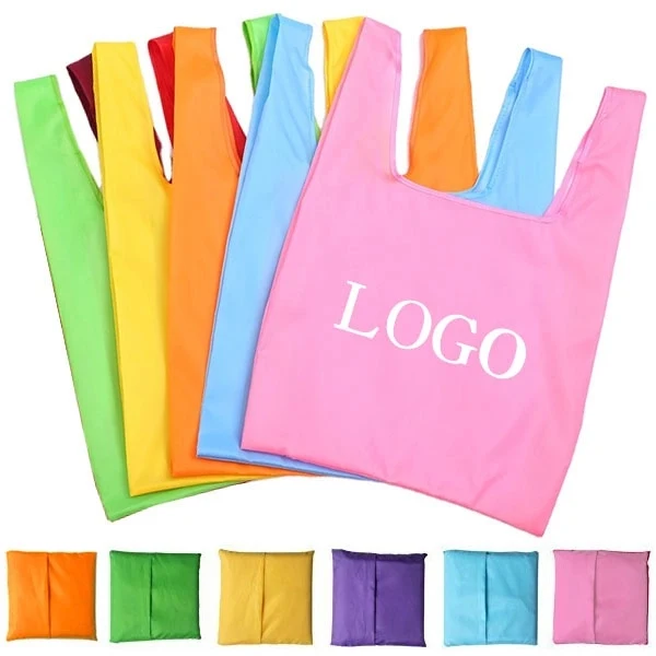 Recycle PET Polyester Foldaway Tote In A Pouch 1