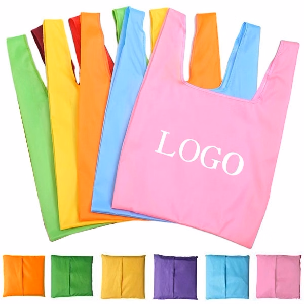 Recycle PET Polyester Foldaway Tote In A Pouch