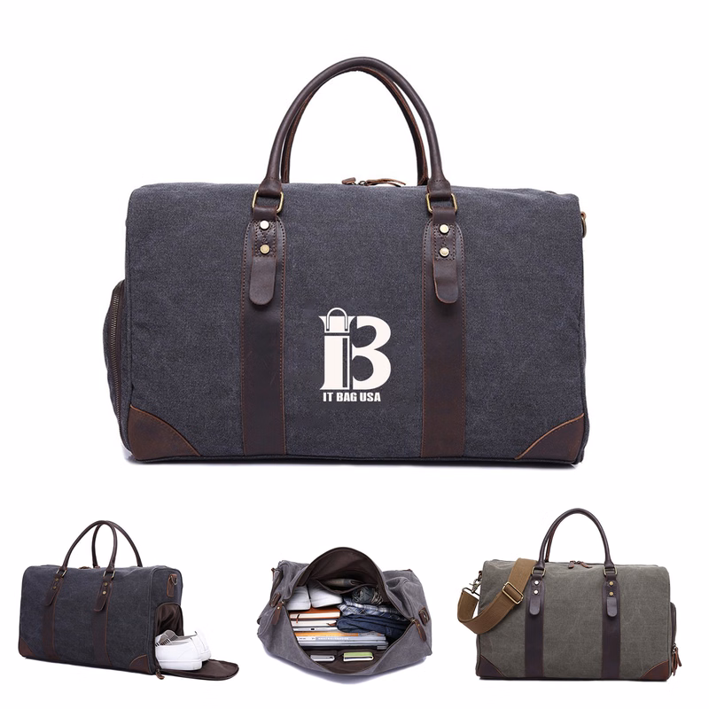 Canvas Travel Bag With Shoe Pouch