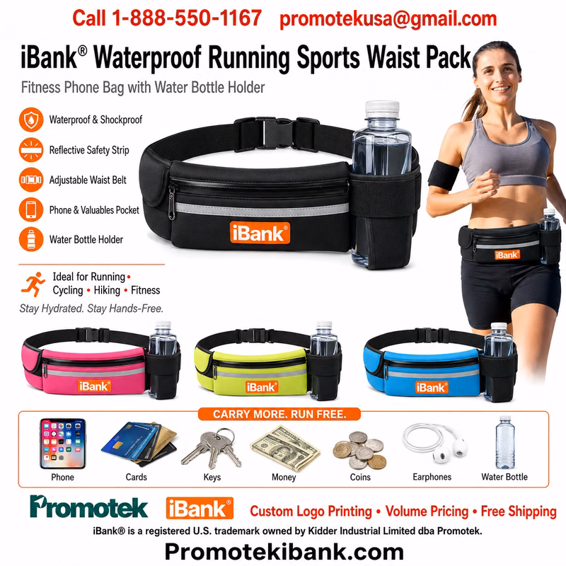 iBank® Sports Waist Shockproof Fitness Phone Bag