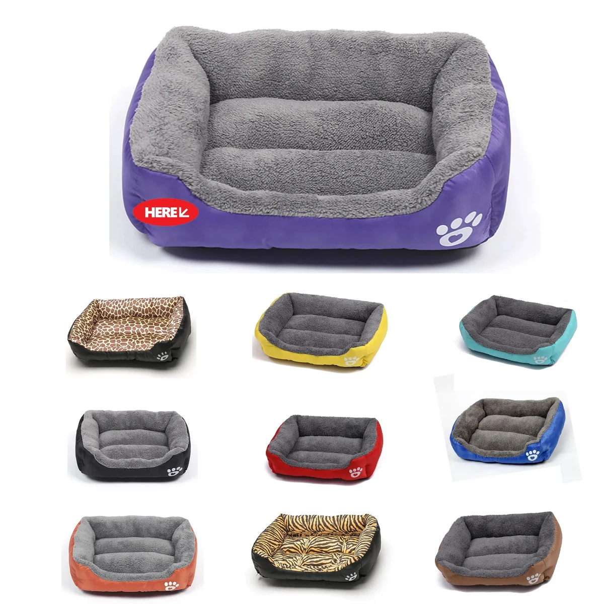 MOQ20 Machine Washable Pet Square Mat 1