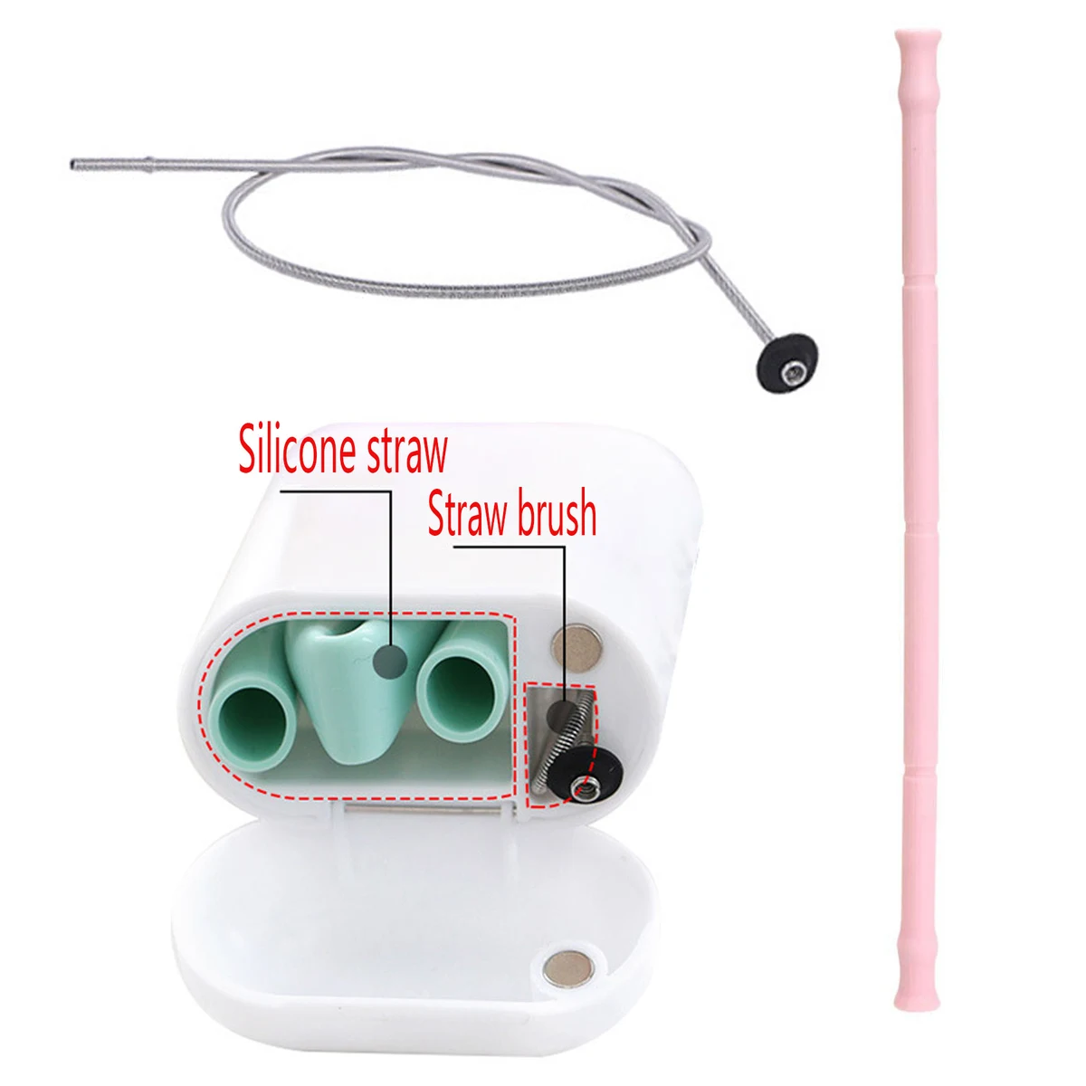 Silicone Straw Suit w/case 1
