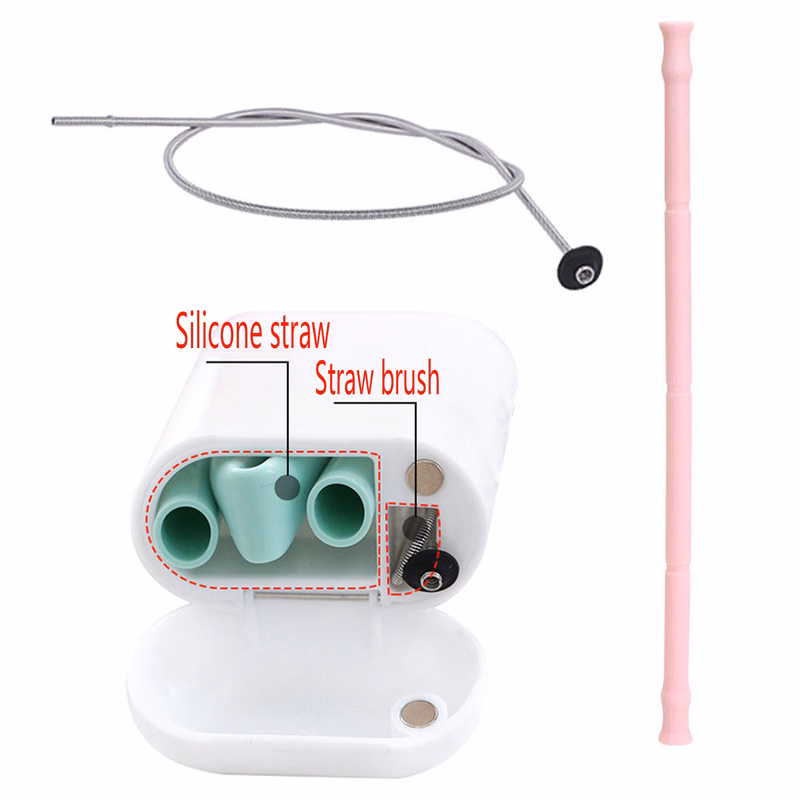 Silicone Straw Suit w/case