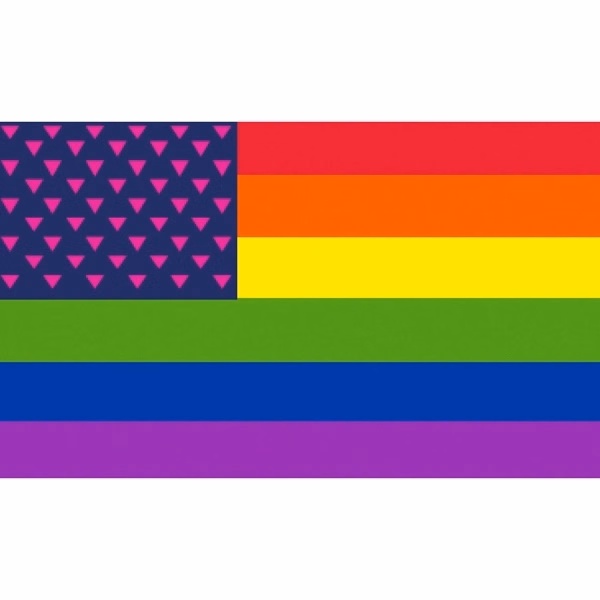 New Old Glory Triangles Antenna Flag