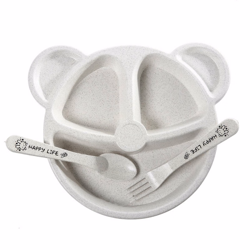 Plastic children's compartment dinner plate