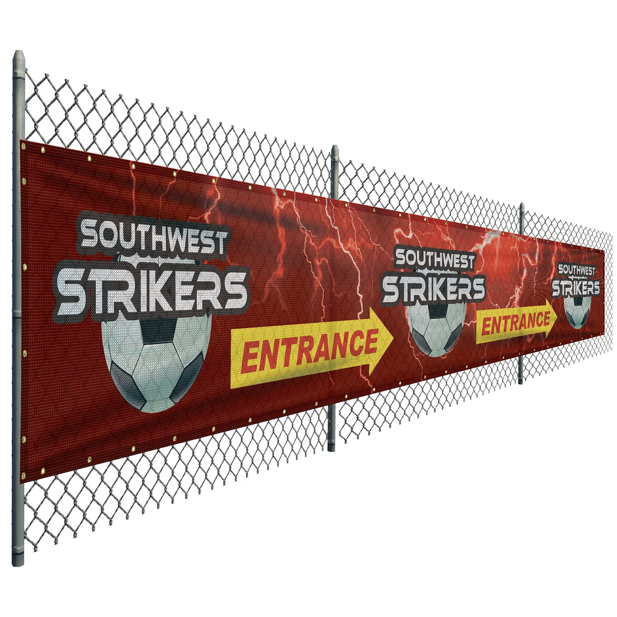 4' x 24' Premium Polyester Mesh Banner 1