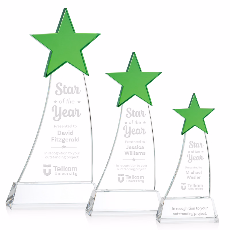 Manolita Star Award - Green/Clear