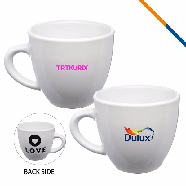 Custom 2 oz Ceramic Espresso Mug with Embossed Design — Café & Hospitality Promo