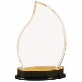 8 1/4" Silver Flame Impress Mirror Acrylic Award