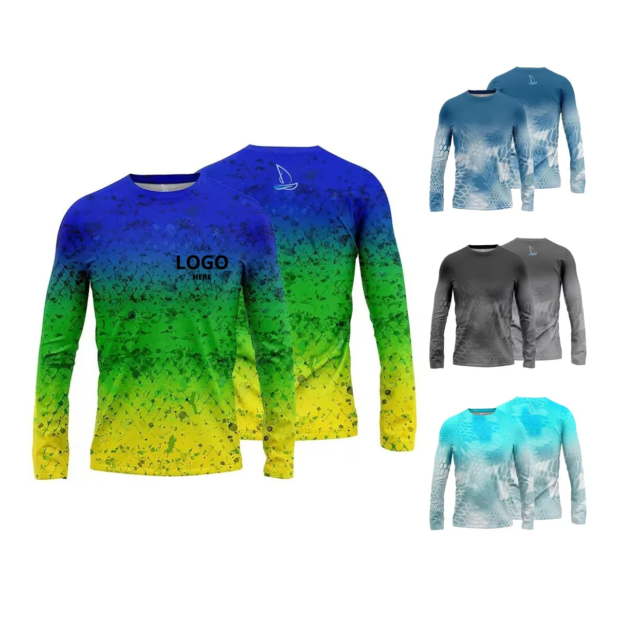 Full Color Sublimated Sunproof Long Sleeve Fishing T-Shirt 1