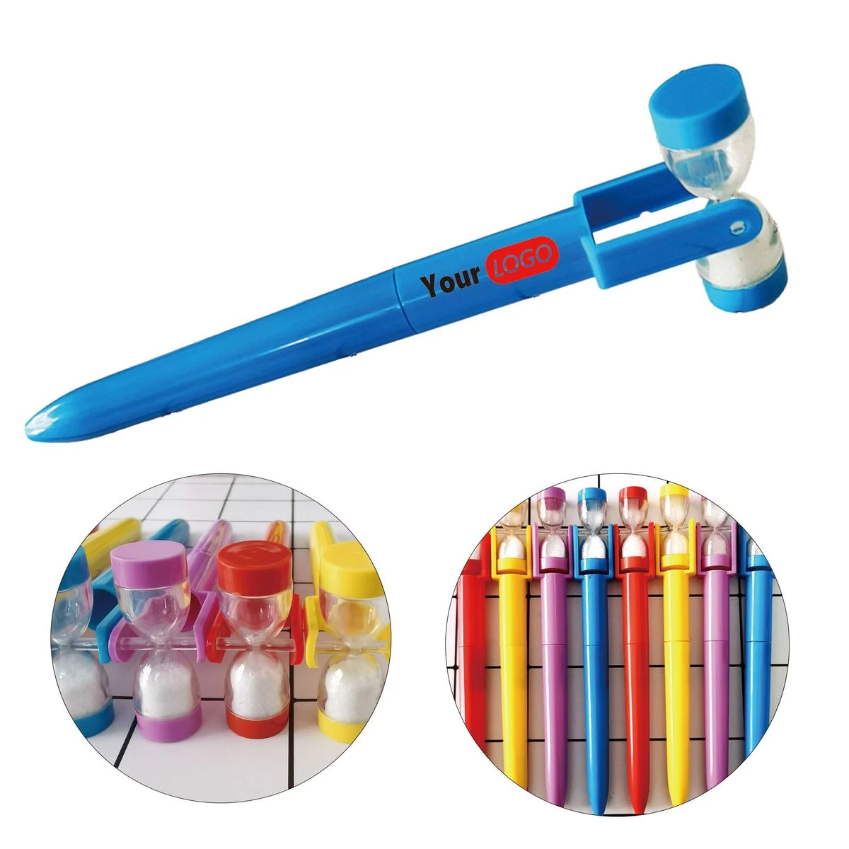 Creative Quicksand Timing Pen, custom pen with logo imprint 1
