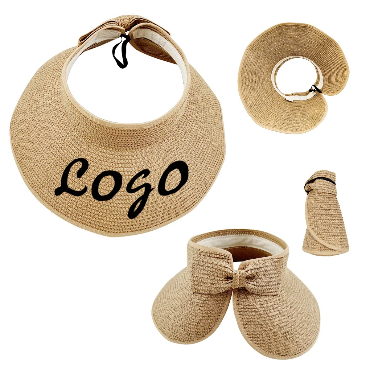 Foldable Wide Brim Hat Empty Straw Hat 1