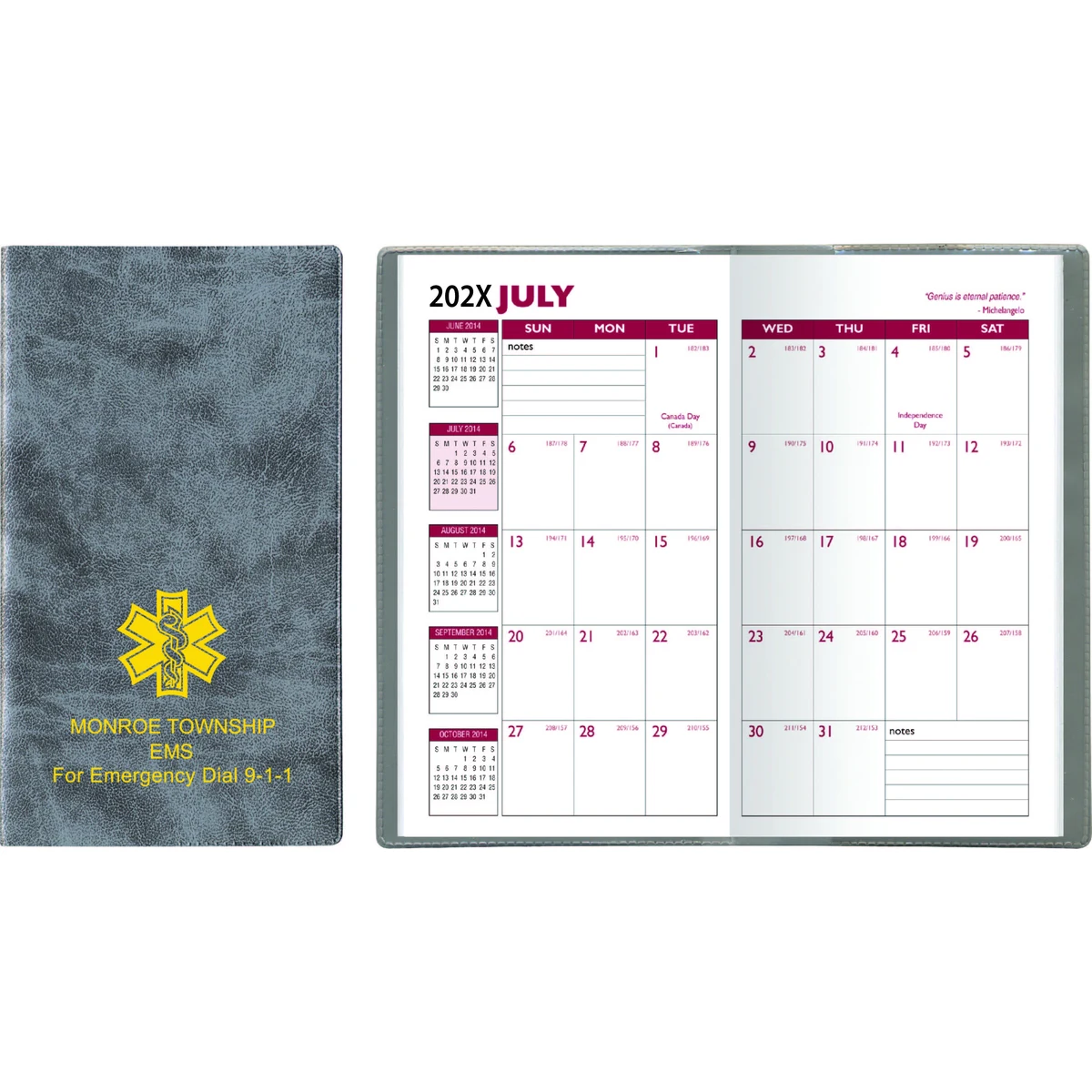 Executive Vinyl Academic Pocket Planner 1