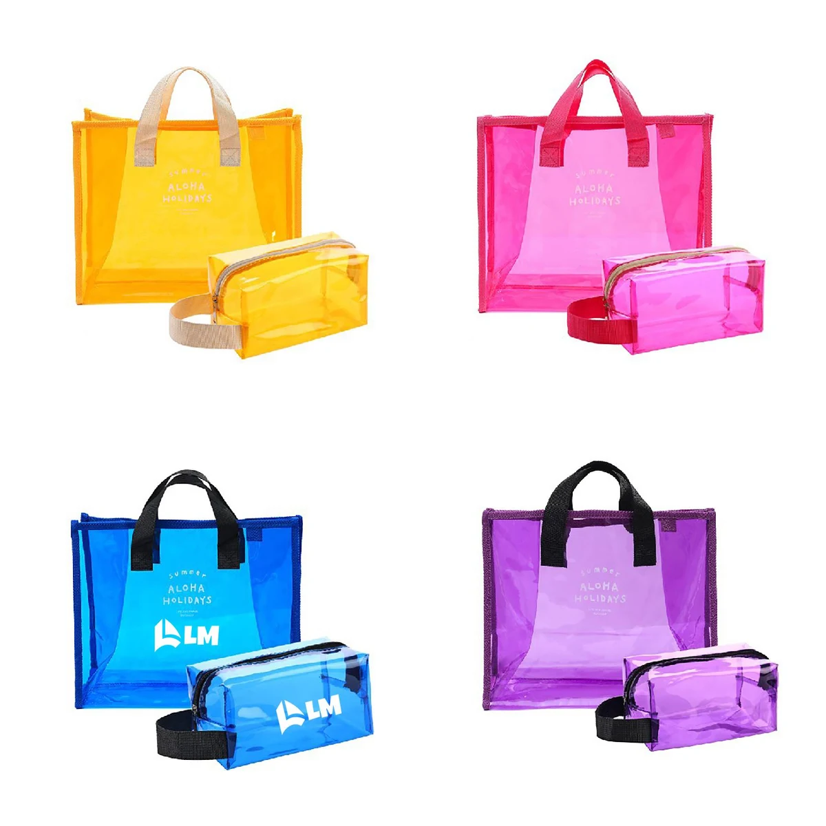 Clear Tote Beach Bag Set 1