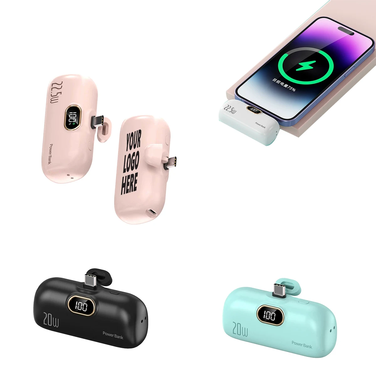 Mini Capsule Plastic 3000mA Charge Power Bank 1