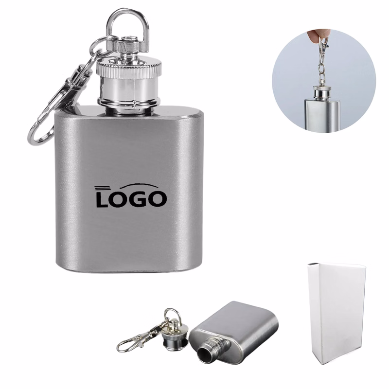 Stainless Steel 1oz Portable Flask Keychain