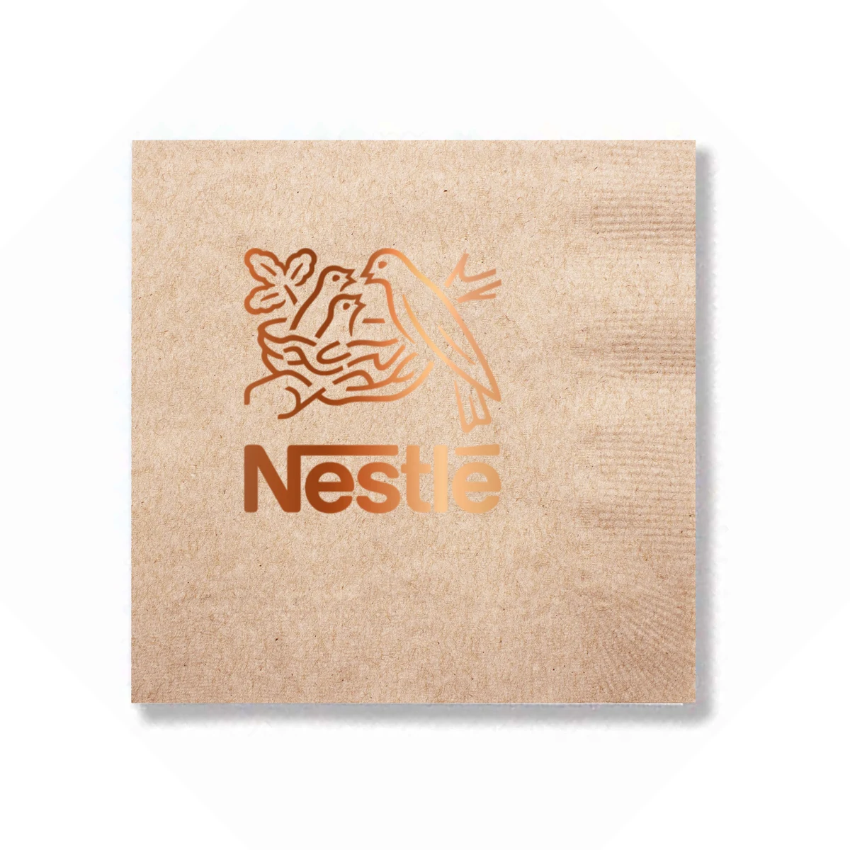 Foil Stamped 2-Ply Kraft Beverage Napkin 1