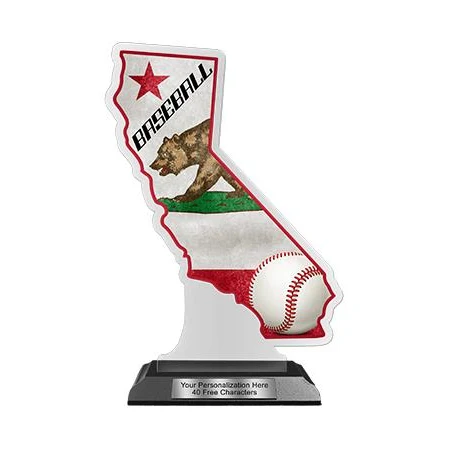 State Wood Trophy: 6" California Shape, (Event typ 1