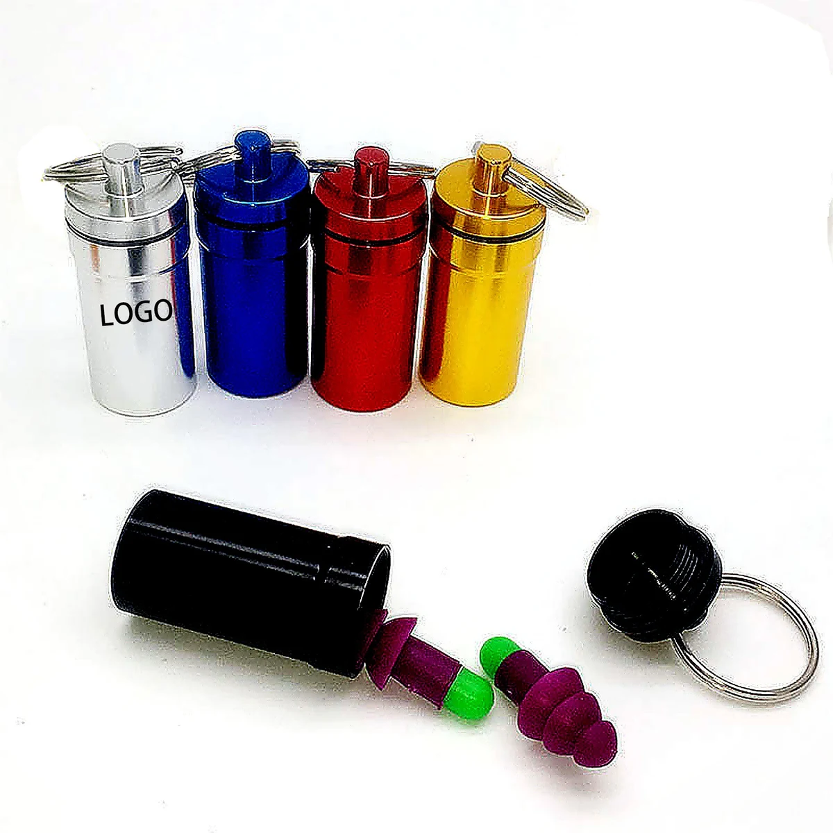 Aluminum Earplug Storage Bottle 1