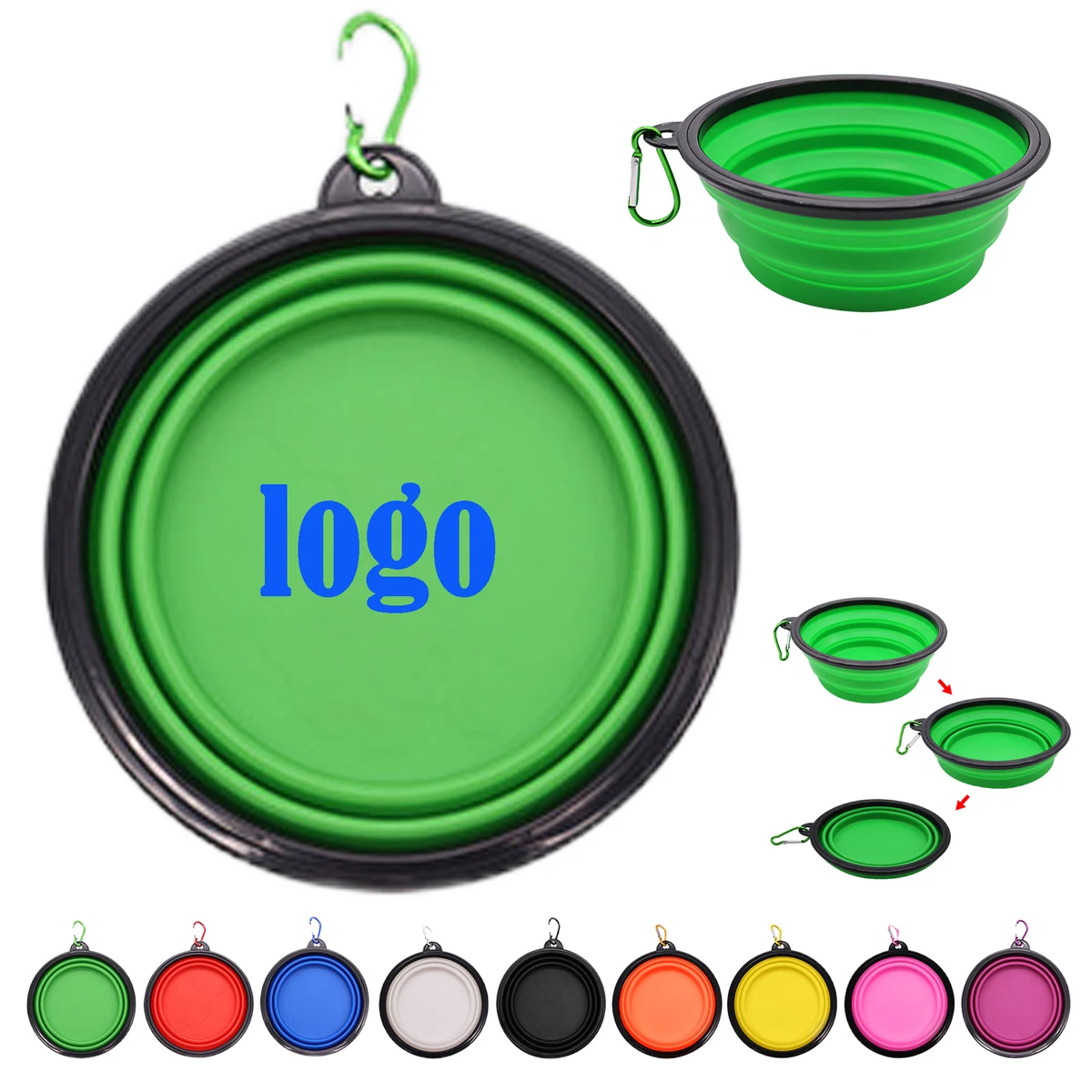 Portable Silicone Pet Bowl with Clip 1