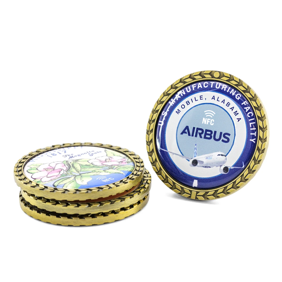 NFC Challenge Coin w/ Wreath Border (1.75") 1