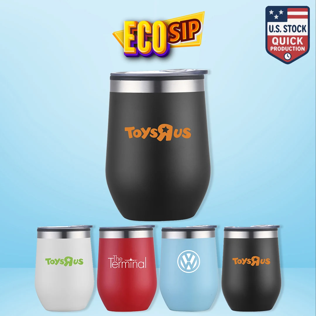 EcoSip 12oz Double Wall Vacuum Insulated Wine Cup 1