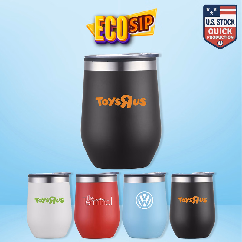 EcoSip 12oz Double Wall Vacuum Insulated Wine Cup