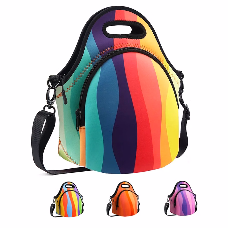 Neoprene Lunch Tote Bag with Shoulder Strap
