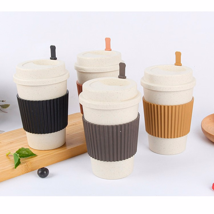 16oz eco-friendly cup with a lid