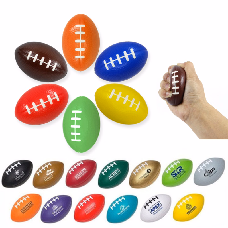 3.5" Rugby Ball Squeezie Stress Reliever